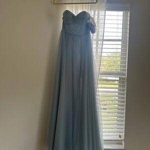 Revelry Strapless Sky Blue Gown